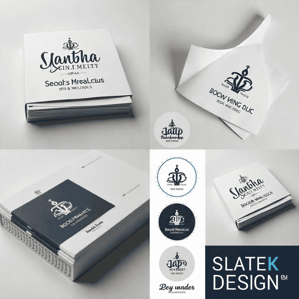 Custom die-cut business card design